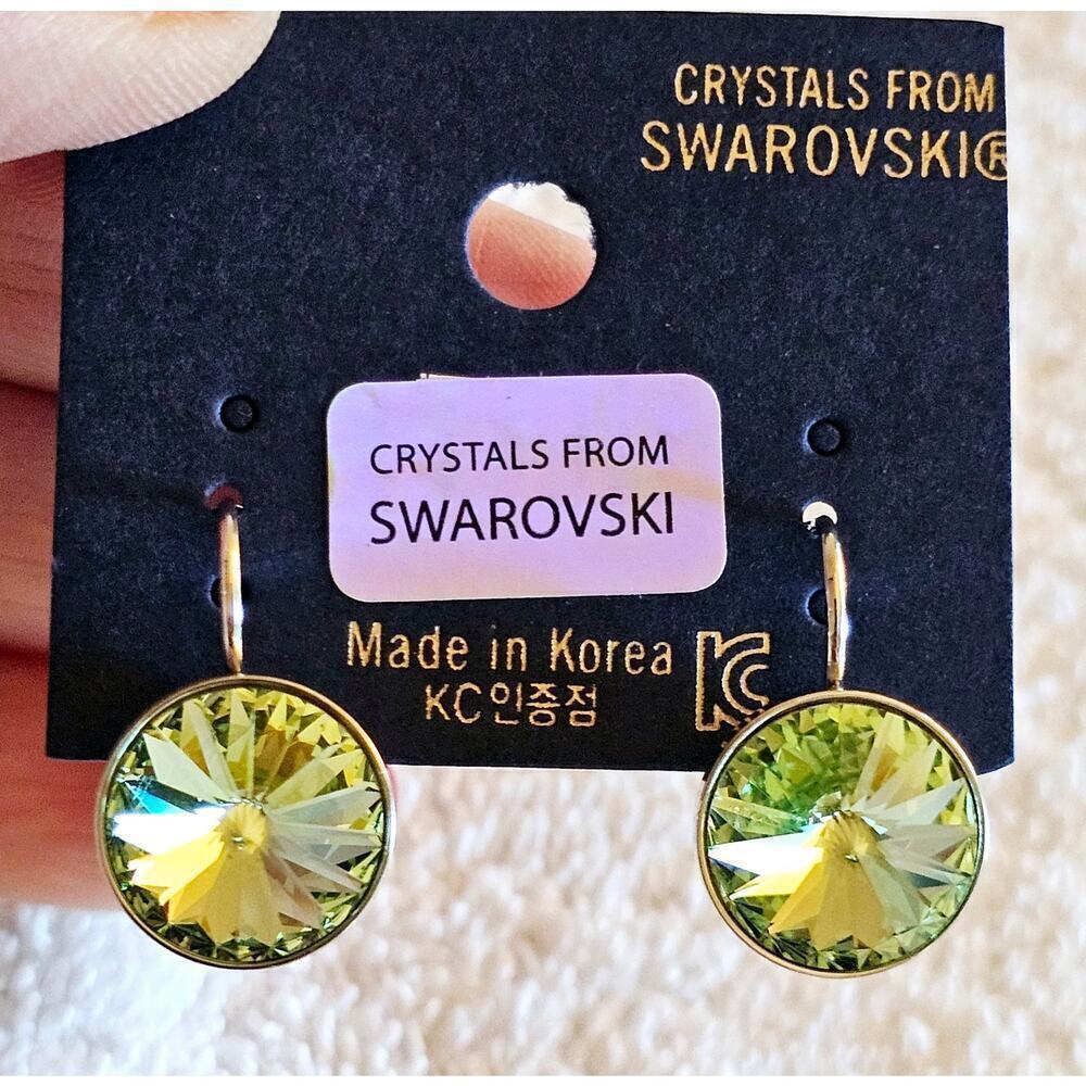 NEW! Crystal from Swarovski. Light Green. Sparkling. 13mm Classy. Party. Career